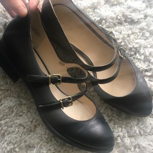 Nine West flats w/back heel + double buckle strap!